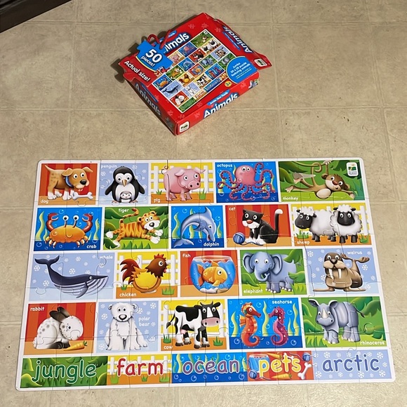 •THE LEARNING JOURNEY•50-JUMBO FLOOR PIECE ANIMAL PUZZLE - Picture 4 of 11